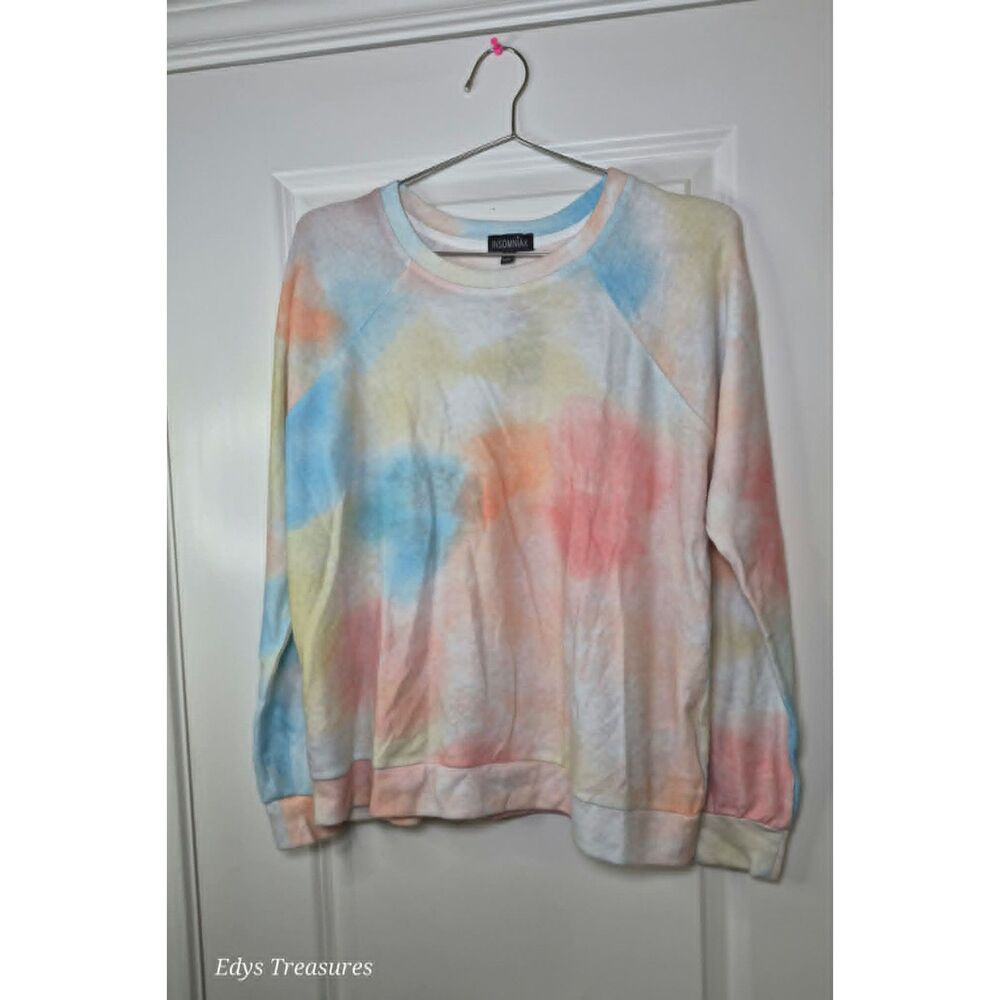 Insomnia Women’s Pastel Tie Dye Sweatshirt NWT